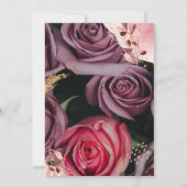 ブルゴーニュと赤面ピンクカーペットのバラ セーブザデート (裏面)