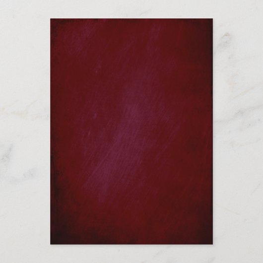 ブルゴーニュと赤面ピンク結婚ズのインフォメーションゲスト エンクロージャーカード (裏面)