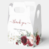 ブルゴーニュと赤面ピンク結婚フローラ フェイバーボックス (オープン)