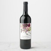 ブルゴーニュと赤面ピンク結婚フローラ ワインラベル (正面)