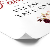 ブルゴーニュと赤面フローラの好意サイン ポスター (角)