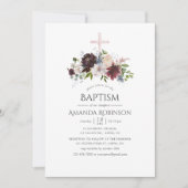 ブルゴーニュと赤面フローラバプテスマまたは《キリスト教》洗礼式や命名式 招待状 (正面)