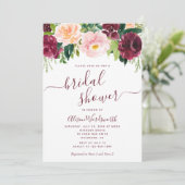 ブルゴーニュと赤面フローラブライダルシャワー 招待状 (スタンド正面)