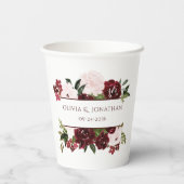 ブルゴーニュと赤面フローラボホ結婚ズ 紙コップ (裏面)