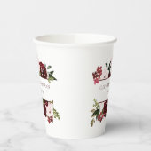 ブルゴーニュと赤面フローラボホ結婚ズ 紙コップ (左)