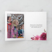 ブルゴーニュと赤面フローラ感謝祭の写真 シーズンカード (内部)