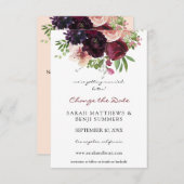 ブルゴーニュと赤面フローラ日付の変更 セーブザデート (正面/裏面)