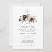 ブルゴーニュと赤面フローラ第一聖餐式 招待状 (正面)