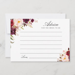 ブルゴーニュと赤面フローラ アドバイスカード