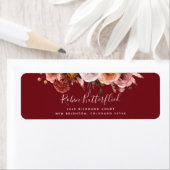 ブルゴーニュと赤面フローラ、差出人住所 ラベル (インサイチュ)