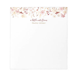 ブルゴーニュと赤面ワイルドフラワーカスタム ノートパッド