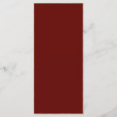 ブルゴーニュと赤面ワイルドフラワー結婚ズ メニュー (裏面)