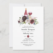 ブルゴーニュと赤面ワインテイスティング婚約パーティ 招待状 (正面)