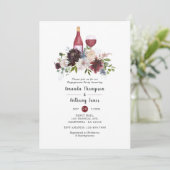 ブルゴーニュと赤面ワインテイスティング婚約パーティ 招待状 (スタンド正面)