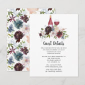 ブルゴーニュと赤面ワインテーマフローラゲスト詳細 エンクロージャーカード (正面/裏面)