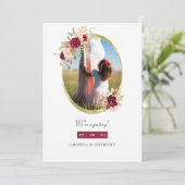 ブルゴーニュと赤面幾何学フローラ妊娠 案内状 (スタンド正面)