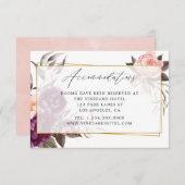 ブルゴーニュと赤面幾何結婚宿泊施設 エンクロージャーカード (正面/裏面)