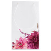 ブルゴーニュと赤面秋の結婚式ゲストサンキュー スモールペーパーバッグ (裏面)