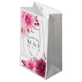 ブルゴーニュと赤面秋の結婚式ゲストサンキュー スモールペーパーバッグ (正面アングル)