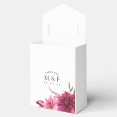 ブルゴーニュと赤面秋の結婚式ゲストサンキュー フェイバーボックス (オープン)