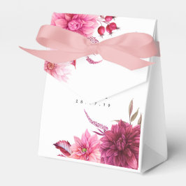 ブルゴーニュと赤面秋の結婚式ゲストサンキュー フェイバーボックス