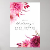 ブルゴーニュと赤面秋の赤ちゃんシャワーへようこそ ポスター (正面)