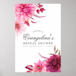 ブルゴーニュと赤面秋ブライダルシャワーへようこそ ポスター