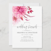 ブルゴーニュと赤面秋秋の結婚式ブランチ 招待状 (正面)