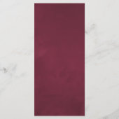 ブルゴーニュと赤面秋秋の結婚式メニュー メニュー (裏面)