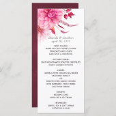 ブルゴーニュと赤面秋秋の結婚式メニュー メニュー (正面/裏面)