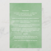 ブルゴーニュと赤面秋秋の結婚式 メニュー (裏面)