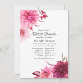 ブルゴーニュと赤面秋秋バーチャル赤ちゃんシャワー 招待状 (正面)