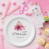 ブルゴーニュと赤面秋秋パンプキン誕生日 ペーパープレート (パーティー)