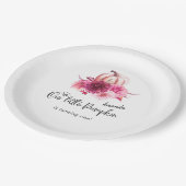 ブルゴーニュと赤面秋秋パンプキン誕生日 ペーパープレート (アングル)