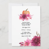 ブルゴーニュと赤面秋秋パンプキン誕生日 招待状 (正面)