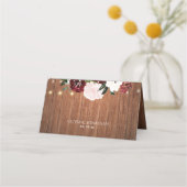 ブルゴーニュと赤面素朴フローララ結婚イト プレイスカード (裏面)