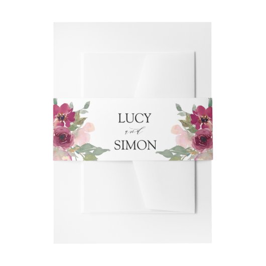 ブルゴーニュと赤面結婚ズ 招待状ベリーバンド (正面例)