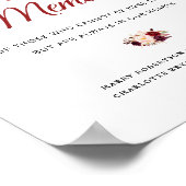 ブルゴーニュと赤面結婚フローラの記念標識 ポスター (角)