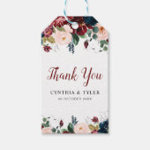 ブルゴーニュと赤面結婚フローラ ギフトタグ (正面)