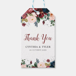 ブルゴーニュと赤面結婚フローラ ギフトタグ