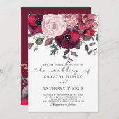 ブルゴーニュと赤面結婚フローラ 招待状 (正面/裏面)