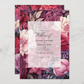 ブルゴーニュと赤面結婚フローラ 招待状 (正面/裏面)