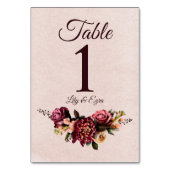 ブルゴーニュと赤面 テーブルナンバー (裏面)