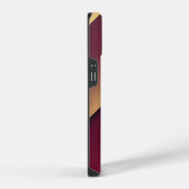 ブルゴーニュと金ゴールドの背景 iPhoneケース (右側面)