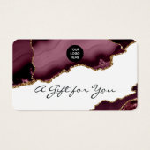 ブルゴーニュと金ゴールドアゲイト石のギフト証明書 (正面)