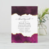 ブルゴーニュと金ゴールドアゲートシャワー（郵便） 招待状 (スタンド正面)