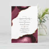 ブルゴーニュと金ゴールドアゲート婚約パーティ 招待状 (スタンド正面)