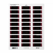 ブルゴーニュと金ゴールドアゲート差出人住所ラベル ラベル (フルシート)