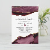 ブルゴーニュと金ゴールドアゲ結婚ートのリハーサルディナー 招待状 (スタンド正面)