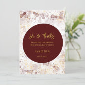 ブルゴーニュと金ゴールドアルコールインクサンキューカード 招待状 (スタンド正面)